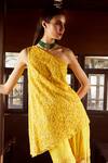 Buy_Rococo_Yellow Net Sequins, Cut Work One Scintilla Embroidered Tunic With Sharara _Online_at_Aza_Fashions