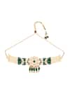 Buy_Saga Jewels_Multi Color Diamonds, Stones Floral Kundan Choker Set 