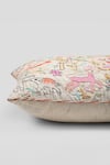 Houmn_Multi Color Cotton Flex Camal Embroidered Rectangle Cushion Cover _Online_at_Aza_Fashions