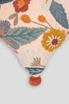 Houmn_Orange Cotton And Dyed Duck Embroidered Rectangle Cushion Cover _Online_at_Aza_Fashions