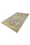 Shop_Qaaleen_Green Recycled Silk Handcrafted Carpet _at_Aza_Fashions