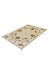 Shop_Qaaleen_Beige New Zealand Wool Handcrafted Knotted Carpet_at_Aza_Fashions