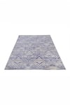 Qaaleen_Grey Viscose Silk Embossed Handloom Wool Carpet _Online_at_Aza_Fashions