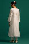 Shop Anantaa By Roohi Off White Silk, Chanderi Sequins, Cut Work, Cutdana Hand Kurta And Pant Set at Aza Fashions Shop_Anantaa By Roohi_Off White Silk, Chanderi Sequins, Cut Work, Cutdana Hand Kurta And Pant Set _at_Aza_Fashions