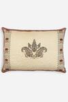 Buy_Ritu Kumar_White Print Kashmiri Booti Pillow Sham With Filler_at_Aza_Fashions