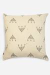 Shop_Ritu Kumar_Beige Print And Embroidery Badhuria Cushion With Filler _at_Aza_Fashions