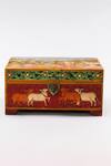 Buy_Purana Darwaza_Red Wood Hand Painted Jewellery Box_at_Aza_Fashions