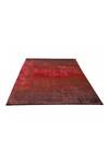 Shop_Qaaleen_Red Viscose Silk Crimson Ombre Carpet_at_Aza_Fashions