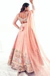 Shop_Payal & Zinal_Pink Lehenga And Blouse Raw Silk Embellished Sequin Phoenix Floral Crystal Set_at_Aza_Fashions