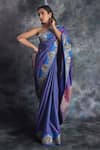 Buy_Kaaisha by Shalini_Purple Silk Woven Kanjiwaram Saree With Unstitched Blouse Fabric  _Online_at_Aza_Fashions