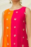 Naintara Bajaj_Pink Art Silk Thread Embroidered Kurta_at_Aza_Fashions