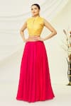 Naintara Bajaj_Art Silk Embroidered Skirt_Online_at_Aza_Fashions