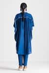 Shop_THREE_Blue Chanderi Solid Tunic _at_Aza_Fashions