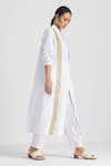 Buy_THREE_White Poplin Wave Embroidered Tunic_Online_at_Aza_Fashions