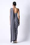 Shop_431-88 by Shweta Kapur_Grey Star Shimmer Pre Draped Saree With Blouse _at_Aza_Fashions