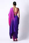 Shop_431-88 by Shweta Kapur_Fuchsia Silk Ombre Pre Draped Saree With Blouse _at_Aza_Fashions