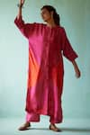 Buy_Medha_Pink Tie-dye Pattern Tunic And Pant Set _at_Aza_Fashions