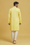 Shop_RNG Safawala_Yellow Cotton Silk Embroidered Chikankari Floral Kurta Set _at_Aza_Fashions