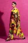 SAKSHAM & NEHARICKA_Multi Color Crepe Printed Abstract Round Behroopiya Kurta With Pant _at_Aza_Fashions