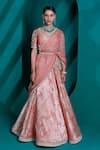 Adi By Aditya Khandelwl_Pink Dori Sequin And Pearl Embroidered Lehenga Set_Online_at_Aza_Fashions