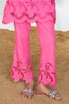 Qala Clothing_Pink Cotton Embroidery Round Neck Serena Jaal Pattern Top With Pant _Online_at_Aza_Fashions