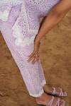 Buy_QALA CLOTHING_Purple Cotton Floral Round Zoya Pastel Top With Pant_Online_at_Aza_Fashions