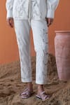 QALA CLOTHING_Ivory 100% Cotton Flora Collar Diana Shirt With Pant _Online_at_Aza_Fashions