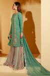 Buy Suruchi Parakh Green Georgette, Crepe Sequins Round Neck Embroidered Kurta Sharara Set Online at Aza Fashions Buy_Suruchi Parakh_Green Georgette, Crepe Sequins Round Neck Embroidered Kurta Sharara Set _Online_at_Aza_Fashions