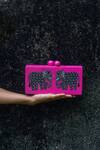 Riti_Pink Hand Painted Haathi Wood Clutch _Online_at_Aza_Fashions