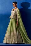 Buy_Mrunalini Rao_Green Anokhi Zardozi Embroidered Lehenga Jacket Set _at_Aza_Fashions