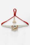 Shop_Dugran By Dugristyle_White Embellished Choker Necklace _at_Aza_Fashions