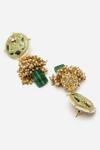 Shop_Dugran By Dugristyle_Green Pearls, Applique, Diamonds Embellished Choker Necklace Set _Online_at_Aza_Fashions