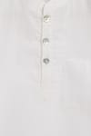 Shop_Charkhee_White Cotton, Poplin Textured Kurta With Pyjama _Online_at_Aza_Fashions