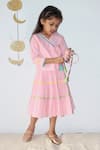 Shop_Charkhee_Pink Cotton Doby Placement Lace Work Top With Skirt _Online_at_Aza_Fashions