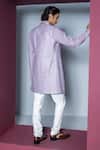 Shop_Contrast By Parth_Purple Pure Silk Embroidered Zari Noor And Sitaara Work Kurta Set_at_Aza_Fashions
