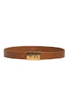 Buy_Sabyasachi_Mustard Tan - Brown The Royal Bengal Tiger Trophy Belt_at_Aza_Fashions