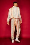 Shop_Esha L Amin_Multi Color Viscose Printed Tribal Joggers _at_Aza_Fashions