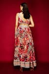 Shop_Esha L Amin_Multi Color Viscose Printed Geometric Lehenga _at_Aza_Fashions