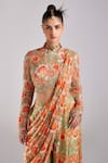 DiyaRajvvir_Green Modal Pre Draped Sharara Saree With Cutdana Embellished Blouse _Online_at_Aza_Fashions