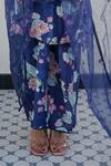 Buy Gulabo Jaipur Blue Muslin Sequins Split V-neck Muskan Floral Print Kurta Pant Set Online at Aza Fashions Buy_Gulabo Jaipur_Blue Muslin Sequins Split V-neck Muskan Floral Print Kurta Pant Set_Online_at_Aza_Fashions