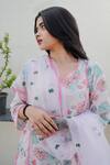 Buy Gulabo Jaipur Pink Muslin Embroidery, Sequins Split V-neck Floral Printed Kurta Set Online at Aza Fashions Buy_Gulabo Jaipur_Pink Muslin Embroidery, Sequins Split V-neck Floral Printed Kurta Set_Online_at_Aza_Fashions