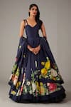 Buy_Rohit Bal_Blue Bloom Garden Anarkali Set _at_Aza_Fashions