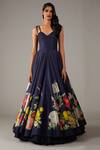 Buy_Rohit Bal_Blue Bloom Garden Anarkali Set _Online_at_Aza_Fashions
