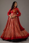 Buy_Rohit Bal_Silk Chanderi Carnation Bloom Banasai Jaal Embroidered Anarkali Set _at_Aza_Fashions