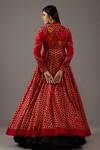 Shop_Rohit Bal_Silk Chanderi Carnation Bloom Banasai Jaal Embroidered Anarkali Set _at_Aza_Fashions