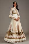 Buy Rohit Bal Ivory Silk, Chanderi, Cotton Applique, Mughal Floral Garden Anarkali Set at Aza Fashions Buy_Rohit Bal_Ivory Silk, Chanderi, Cotton Applique, Mughal Floral Garden Anarkali Set _at_Aza_Fashions