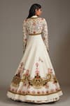 Shop Rohit Bal Ivory Silk, Chanderi, Cotton Applique, Mughal Floral Garden Anarkali Set at Aza Fashions Shop_Rohit Bal_Ivory Silk, Chanderi, Cotton Applique, Mughal Floral Garden Anarkali Set _at_Aza_Fashions