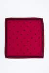 Buy_S&N by Shantnu Nikhil_Pink Embroidered Handcrafted Pocket Square _at_Aza_Fashions