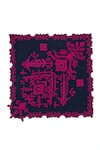 Buy_S&N by Shantnu Nikhil_Blue Embroidered Geometric Pocket Square _at_Aza_Fashions