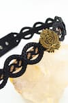 S&N By Shantnu Nikhil_Black Handcrafted Braided Belt _Online_at_Aza_Fashions